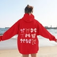thumbnail image 2 of NMMUED Lightweight Hoodies for Women, Hoodies for Women, Y2k Hoodie, Graphic Hoodies, Oversized Hoodies for Women, Red S, 2 of 5