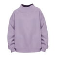 thumbnail image 2 of Chuancc Women'S Clothing Solid Color Hoodies Cozy Sweatshirts For Women Oversized Crewneck Sweatshirt Women'S Sweatshirt Long Sleeve Loose Pullover Sweatshirts Purple S, 2 of 3