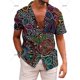 thumbnail image 3 of Camisas hawaianas para hombre, camisa de manga corta con solapa, ropa de estilo mexicano, camisa informal holgada con botones, ropa para hombre, blusas Harajuku, 3 of 5