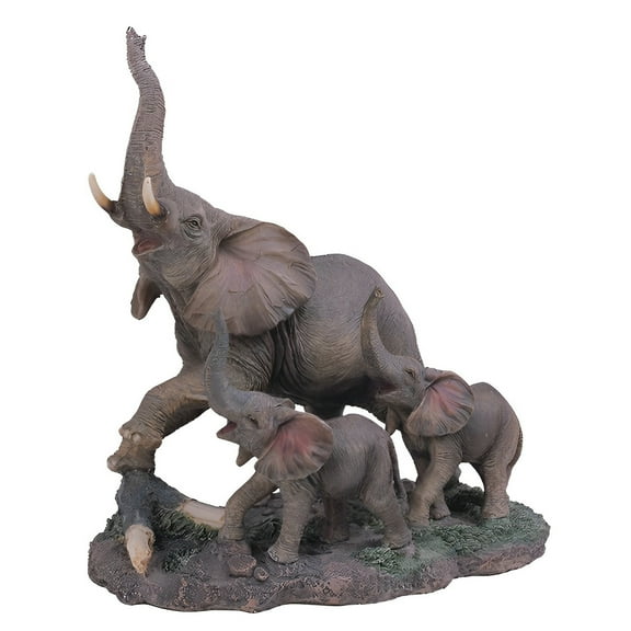 FC Design 9"H Elephant Family Playing Together Figurine with Trunk Up Statue Sculpture Ornament Decoration Home/Room Decor and Unique Gift Ideas for Housewarming, Holidays and Birthdays