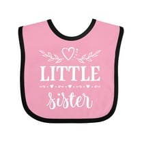 Inktastic Little Sister Girls Baby Bib
