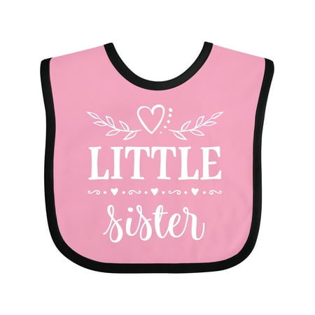 

Inktastic Little Sister Outfit Gift Baby Girl Bib