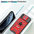 thumbnail image 4 of for iPhone 11 Pro Max Case with HD Screen Protector, Heavy Duty Shockproof with 360° Rotation Metal Kickstand [Military Grade] Protective Case for iPhone 11 Pro Max, Red, 4 of 15