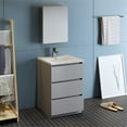 thumbnail image 2 of Fresca Lazzaro 24" Gray Free Standing Modern Bathroom Vanity with Medicine Cabinet, 2 of 9