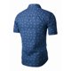 thumbnail image 2 of Camisa de hombre INSPIRE CHIC de manga corta con estampado floral, botón, 46, azul marino, 2 of 7