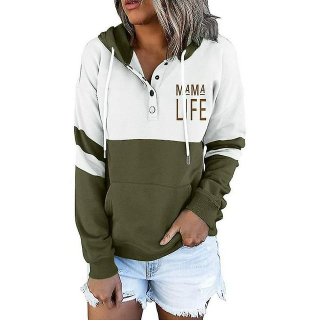 Haut à Capuche Colorblock pour Femmes-3