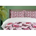 thumbnail image 4 of Ambesonne Nostalgic Duvet Cover Sets, Paintbrush Butterfly, 2-King, Black Lilac Pink, 4 of 7