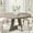Grey, variant on JESTOP 47" Round Dining Table Wood Kitchen Table for Dining Room, Farmhouse Dinner Table with Wooden Tabletop and Cross Base, Rustic Dining Room Table for Dining Room/Living Room/Parlor