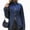 Dark Blue, variant on Zefriona Womens Denim Jacket Asymmetric Hem Drop Shoulder Button Pocket Long Sleeve Jean Coat Dark Blue Size M