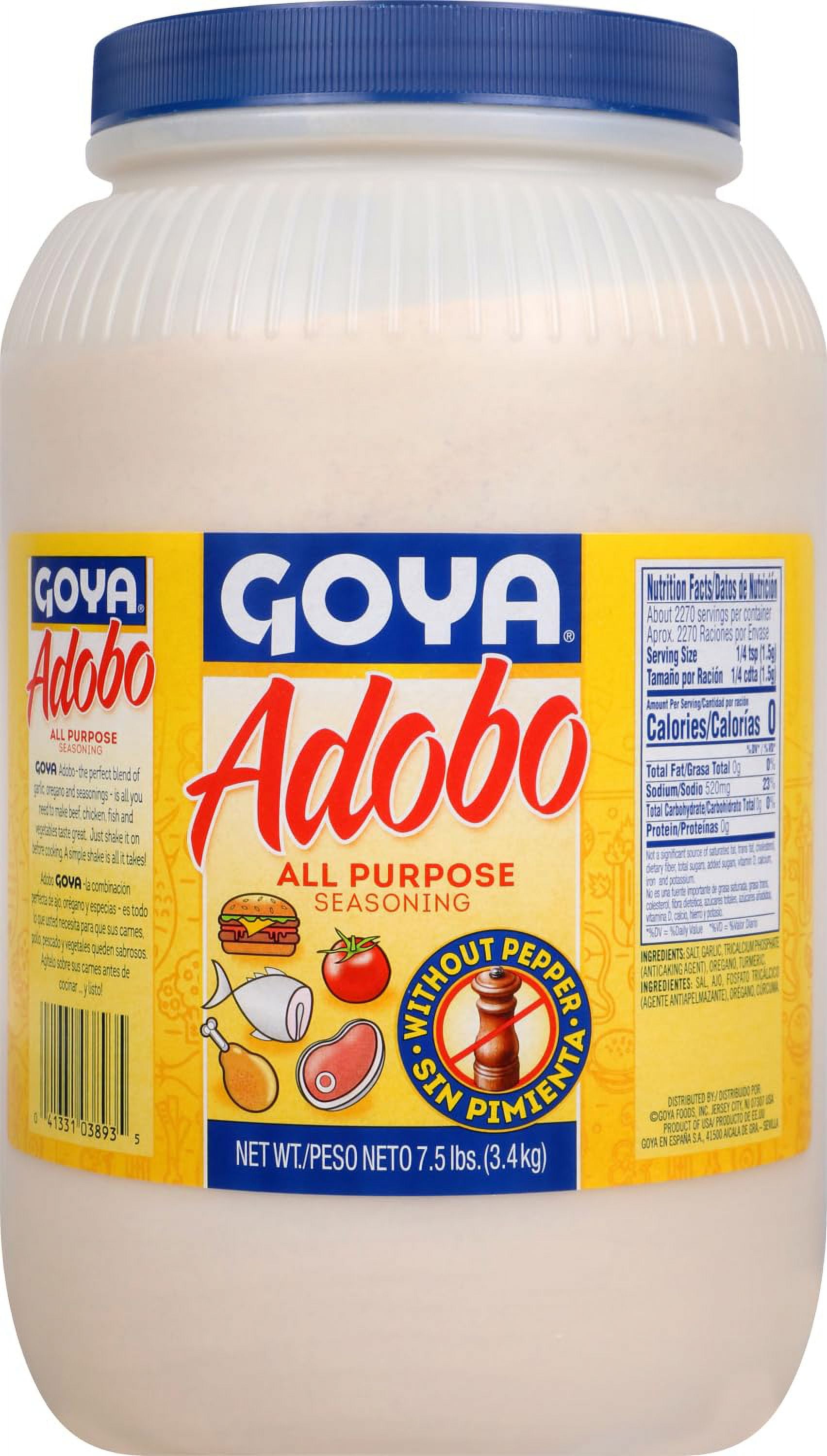Goya Adobo Without Pepper - 7.5 Lb