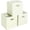Creamy-White Gold, variant on Set of 3 – 11x11x11 Creamy White Gold Foldable Fabric Storage Bins – With Handles for Clothes & Accessories