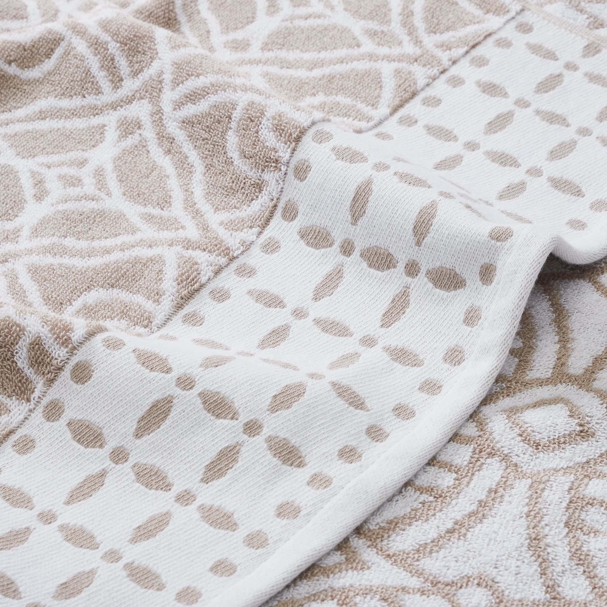 Modern Threads Monroe 6-Piece Cotton Bath Towel Set, Fawn
