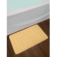thumbnail image 2 of Bohemian Stripe Bath Mat, Continuous Ikat Ornament Strips and Chevron Tribal Art Illustration, Plush Bathroom Decor Mat with Non Slip Backing, 29.5" X 17.5", Marigold and White, by Ambesonne, 2 of 2