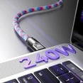 thumbnail image 3 of Tapecomedy/Otherwisie/Familiarn C to C 240w Charging Cable with Wearable Bracelet Design, 5A Fast Charging USB-C Cable, Phone Crossbody&Wrist Strap Lanyard for Laptop, Tablet, Phone, 3 of 7