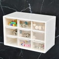 thumbnail image 6 of Storage Box with 9 Compartments for Storing Small Parts, Screws, DIY Tools, White Organizer 3 Tiers with Transparent Drawers, 6 of 7