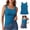 Blue, variant on Avulea'S Built In Comfort Bra Tanktop,Tank Tops With Built In Bras For Older Women, Padded Seamless Shaping Camisole Soft Smoothing Oversized Cami Shelf Bra Loose Fit Plus Size Tanktops