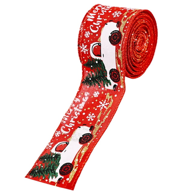 Bewildely Cinta para envolver el árbol de Navidad, tela de costura, accesorios DIY, cintas clásicas para camiones, adornos para fiesta de cumpleaños, Kits de decoración para fiestas Tipo 2 Bewildely HA044207-02