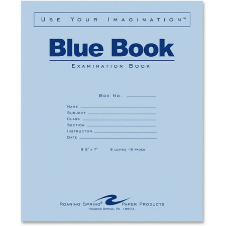 Blue Exam/Testing Booklet