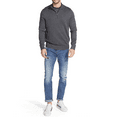 thumbnail image 6 of Puztloy Men’s Pullover Sweater Quarter Zip Slim Fit Lightweight Knitwear Mock Neck Long Sleeve Casual Knitted Polo Sweaters Gray, 6 of 6