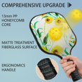 thumbnail image 2 of Pickleball Paddles Set Of 2, Fiberglass Surface, Spring Flowers Floral Print, 4 Balls & Bag, 2 of 5