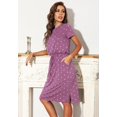 thumbnail image 3 of Vestido Simier Fariry, casual, de verano, con lunares, rosa para mujer, 3 of 5