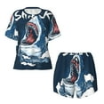 thumbnail image 4 of Naloa Shark Women's Short-Sleeved Pajama Set, Loungewear, Summer pajamas, Breathable Cozy - 3X-Large, 4 of 9