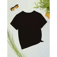 thumbnail image 2 of Camiseta informal de manga corta para niña, 95 % algodón, con estampado de capibara, ligera y transpirable, ideal para el verano., 2 of 5