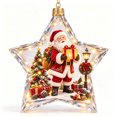 thumbnail image 2 of Liamobondopolis Glowing Christmas Story Ornament, Light Up Star Shaped Mini Holiday Scene with Santa, Angel and Snowman, Shatterproof Acrylic Hanging Decor for Christmas Tree and Winter Home, 2 of 6