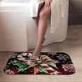 thumbnail image 4 of 1pc Christmas Candy Cane Absorbent Non-Slip Bathroom Thickened Flannel Rug Decor,Soft,Quick Drying,Suitable For Indoor/outdoor Use,Bathrooms,Bedrooms,Kitchens,Terrace,Laundry Rooms,16"x24", 4 of 9