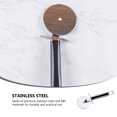 thumbnail image 2 of FUEENIRVA Pizza Wheel Cutter 1Pc Black Stainless Steel Kitchen Tool with Comfortable Grip for Easy Slicing, 2 of 6