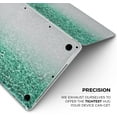 thumbnail image 6 of DesignSkinz Aqua Green & Silver Glimmer Fade Full-Body Skin Decal Wrap Cover for MacBook Pro 15" with Touch Bar (A1707/A1990), 6 of 9