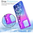thumbnail image 4 of for Moto G Stylus 5G 2023 Case,with HD Screen Protector,Gradient Quicksand Glitter Liquid Floating Waterfall Durable Girls Cute Phone Case for Motorola G Stylus 5G 2023 (Purple/Blue), 4 of 7