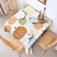 thumbnail image 2 of Fall Pumpkins Leaves Pattern Square Tablecloth,Waterproof Square Table Cover,Wipeable Spillproof Washable Table Cover for Home Kitchen Party Decor 42"X42"(107x107cm), 2 of 6