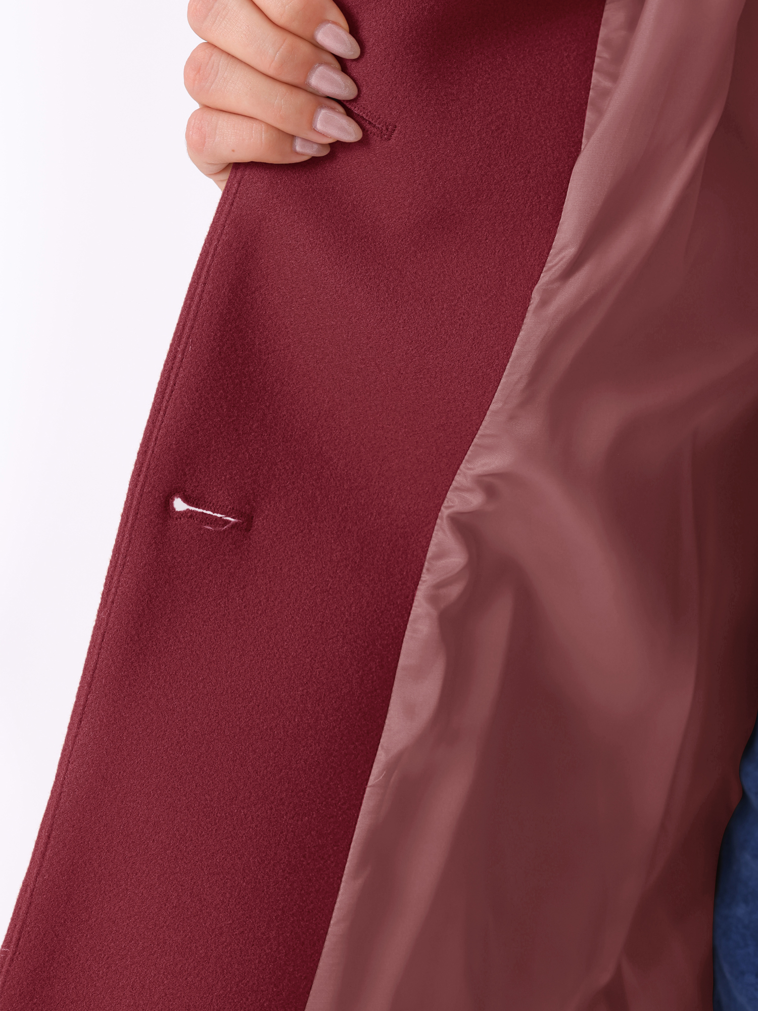 DARING DIVA Women's Plus Size Button Down Single Breasted Peacoat Long Coat 2X Burgundy