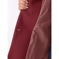 thumbnail image 5 of DARING DIVA Women's Plus Size Full Lined Side Pocket Single Breasted Coats 3X Burgundy, 5 of 6
