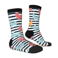 thumbnail image 2 of Goofa Colorful Llama Printed Men's Crew Socks, Soft Durable Breathable Moisture-Wicking with Odor Control Cotton socks, 2 of 9