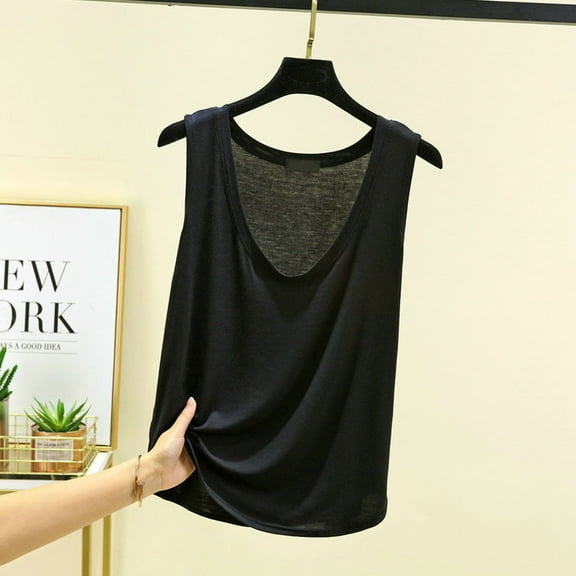 Under 5 Summer Womens Tank Tops Sleeveless Crew Neck Camisoles for Women Ladies Lightweight Pullover Blouses Close Fitting Summer Beach Vacation Fashion Plus Size