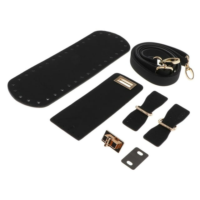 DIY Leather Bag Bottom Base Flap Cover Twist Lock Shoulder Bag Making Parts Negro Zulema Bolsas de bricolaje Fabricación de piezas