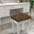 thumbnail image 5 of FOR U DESIGNS Star Leopard Print Stool Covers Rectangle 2 pcs Breathable Saddle Bar Stool Slipcover Removable Height Bar Stools Slipcovers with Elastic Band, 5 of 9