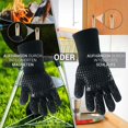 thumbnail image 4 of Guantes para barbacoa, guantes cálidos, guantes de invierno, guantes de jardinería, guantes para exteriores, guantes de algodón para altas temperaturas, retardantes de llama y escaldaduras, negros JM, 4 of 5