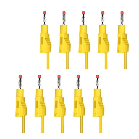 

10Pc 4Mm Pure Copper Banana Plug Insulation Stacked Plug Lantern Plug 5 Color