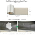 thumbnail image 3 of Leather and Vinyl Repair Tape 3x60 inch, Strong Adhesion Backing Self Adhesive Vinyl and Leather Repair Kit for Car Seat, Couch, Furniture, Jacket. Bonded Leather Repair Roll, 3 of 8