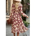 thumbnail image 3 of Vestido Maxi Floral Bohemio con Cruzado y Escote en V PRETTYGARDEN XXL, 3 of 5