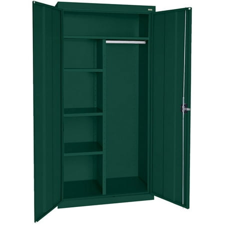 Elite Series Combination Cabinet with Adjustable Shelves, 46"W x 24"D x 72"H, Forest Green