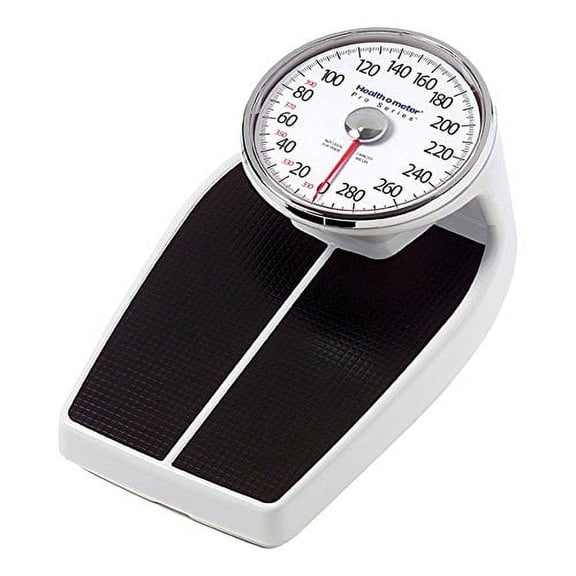 Health o Meter Bathroom Scale with Raised Dial Scale, Black & White, 400 lb. Capacity