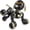 Black & Gold, variant on Ruko 18011 Robot Dog Toy, Smart Interactive Puppy, Programmable, 30+ LED Faces, Remote & Gesture Control, Yellow, Ages 3-8