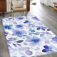 thumbnail image 2 of Blue Purple Area&nbsp;Rug 4x6ft Pansy Flowers Abstract Watercolor Ombre Petals Non-Slip&nbsp;Washable Square&nbsp;Rugs Soft Felt Indoor Floor Mat for Bedroom Kitchen Living Room Bathroom, 2 of 9