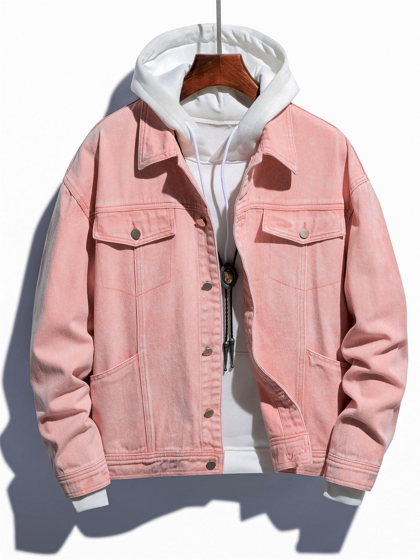 light pink denim jacket men