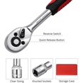 thumbnail image 3 of 46 Pcs Socket Screwdriver Set - 1-4" With Ratchet, Wrenches, Bits, Extensions, Adaptor & Tool Box - Complete Kit | For Home Use & Professional Use | Compact, Portable Design, Easy Use, 3 of 5