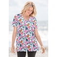 thumbnail image 6 of Woman Within Plus Size Perfect Printed Short-Sleeve V-Neck Tee, 6 of 6